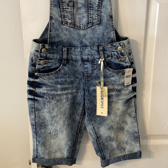 Blue Spice Overalls shorts size 1 brand new with tags - Picture 4 of 10